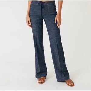 Level 99 Women's Dark Indigo Wide-Leg Jeans